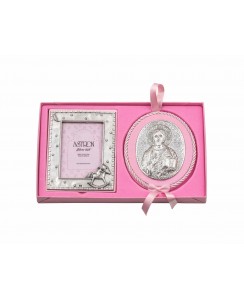  ΣΕΤ 02 ΧΡΙΣΤΟΣ ΡΟΖ ΑΣΗΜΙ 925 ΔΙΑΣΤΑΣΗ 26,5 Χ 16,5 