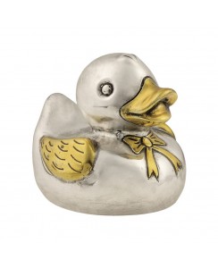 CODE 819 01 ICONIC DUCK ΚΑΘΑΡΟ ΑΣΗΜΙ 950 ΜΕ ΕΠΙΧΡΥΣΩΜΑΤΑ 24 ΚΑΡΑΤΙΩΝ 8 Χ 7,5 CM 