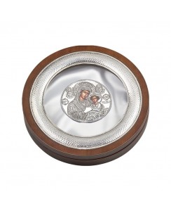  ΚΩΔ 910Ε ΕΙΚ ΣΤΕΦΑΝΟΘΗΚΗ ΑΠΟ ΚΑΘΑΡΟ ΑΣΗΜΙ 925 ΜΕ ΑΣΗΜΕΝΙΑ ΕΙΚΟΝΑ ΤΗΣ ΠΑΝΑΓΙΑΣ ΣΤΗΝ ΘΗΚΗ ΤΩΝ ΣΤΕΦΑΝΩΝ ΔΙΑΣΤΑΣΗ 27 Χ 27 