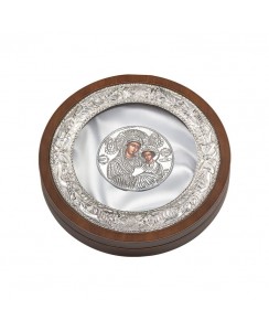  ΚΩΔ 910Ζ ΕΙΚ ΣΤΕΦΑΝΟΘΗΚΗ ΑΠΟ ΚΑΘΑΡΟ ΑΣΗΜΙ 925 ΜΕ ΑΣΗΜΕΝΙΑ ΕΙΚΟΝΑ ΣΤΗΝ ΘΗΚΗ ΤΩΝ ΣΤΕΦΑΝΩΝ ΔΙΑΣΤΑΣΗ 27 Χ 27 