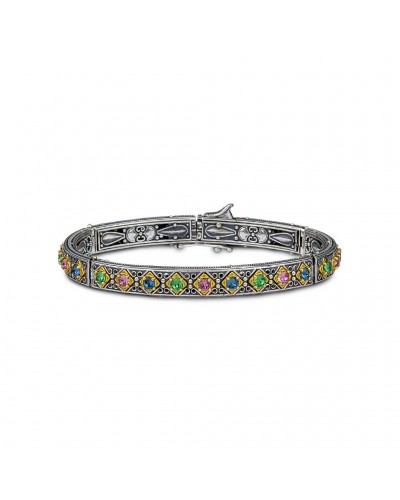 Βραχιόλι με Πολύχρωμα Swarovski Κρύσταλλα B100