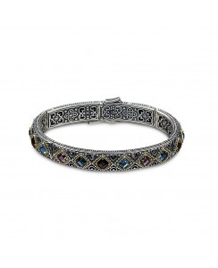 Ασημένιο Βραχιόλι με Swarovski Κρύσταλλα B105-1