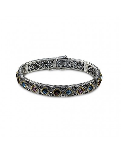 Ασημένιο Βραχιόλι με Swarovski Κρύσταλλα B105-1
