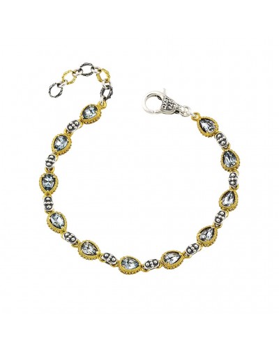Βραχιόλι με Pear Shaped Κρύσταλλα Swarovski και Ζιρκόν B155-2