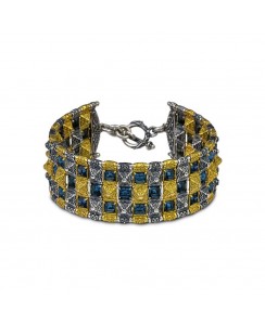 Ασημένιο Βραχιόλι με Swarovski Κρύσταλλα B365-1