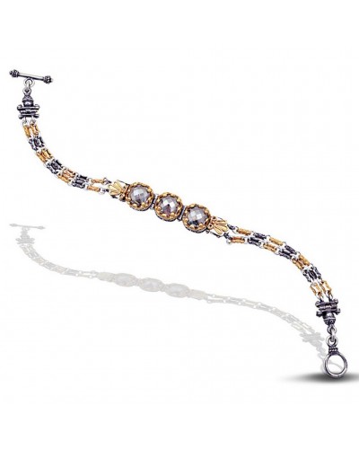 Ασημένιο Βραχιόλι με Swarovski Κρύσταλλα B437