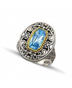 Ασημένιο Δαχτυλίδι με Πέτρες Swarovski D122-1