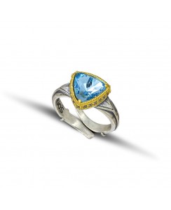 Ασημένιο Δαχτυλίδι με Swarovski και Ζιργκόν Πέτρες D104
