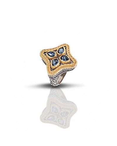 Ασημένιο Δαχτυλίδι με Swarovski Πέτρες D285