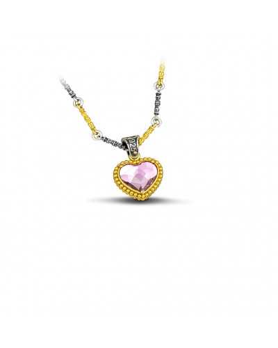 7124 Διπλής Όψης με Swarovski Πολύχρωμα Κρύσταλλα και Τρίχρωμη Αλυσίδα M102