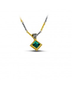 Ασημένιο 7124 Διπλής Όψεως με Swarovski Κρύσταλλα  M103