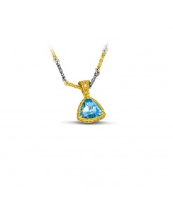 7124 με Swarovski Κρύσταλλο και Τρίχρωμη Αλυσίδα M104