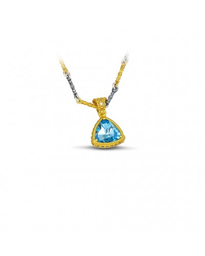 7124 με Swarovski Κρύσταλλο και Τρίχρωμη Αλυσίδα M104