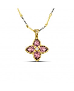 Φλοράλ 7126 με Swarovski σε Σχήμα Σταγόνας και Ζιρκόν M156