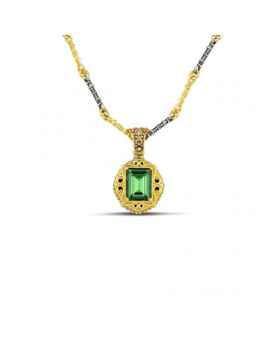 7126 με Ορθογώνιο Κρύσταλλο Swarovski σε Επίχρυσο Καστόνι και Ζιργκόν M158