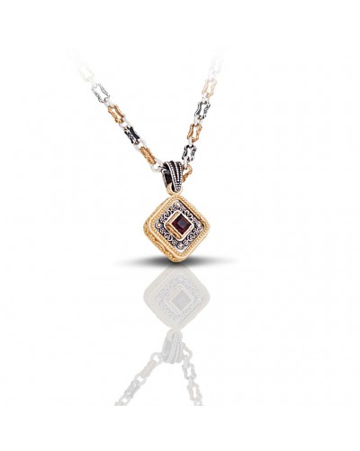 7124 με Swarovski Κρύσταλλο και Τρίχρωμη Αλυσίδα Μ245