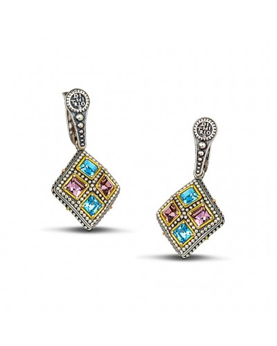 7127 με Πολύχρωμες Swarovski Πέτρες S105-1