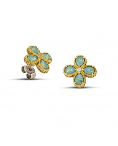 Φλοραλ 7127 με Pear Shaped Κρύσταλλα Swarovski και Ζιρκόν S155-1