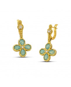 Φλοράλ 7127 με Pear Shaped Κρύσταλλα Swarovski και Ζιρκόν S155