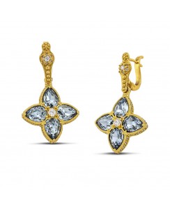 Φλοράλ 7127 με Swarovski σε Σχήμα Σταγόνας και Ζιρκόν S156