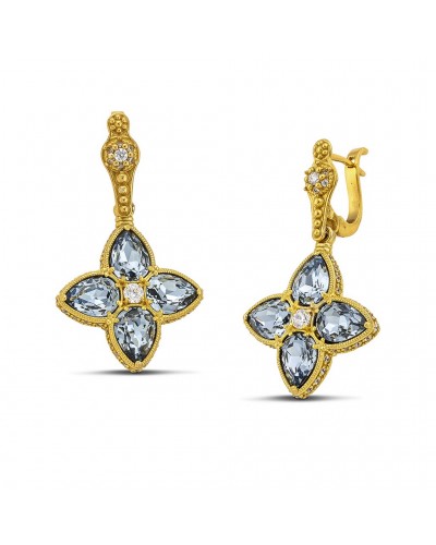 Φλοράλ 7127 με Swarovski σε Σχήμα Σταγόνας και Ζιρκόν S156