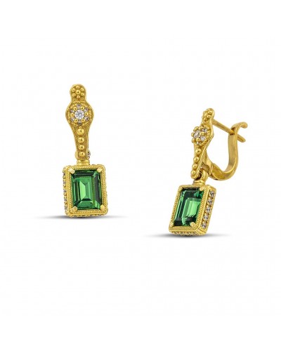 Κρεμαστά 7127 Με Ορθογώνια Κρύσταλλα Swarovski Και Ζιργκόν S157