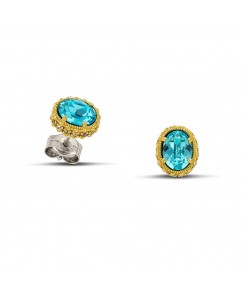 Καρφωτά 7127 με Οβάλ Κρύσταλλα Swarovski και Ζιργκόν S162 