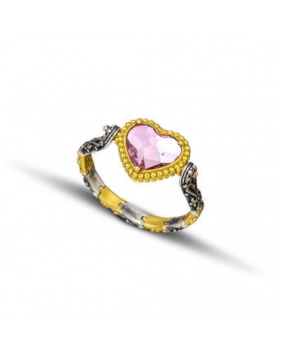 Ασημένιο Δαχτυλίδι Διπλής Όψεως με Swarovski Κρύσταλλα D102